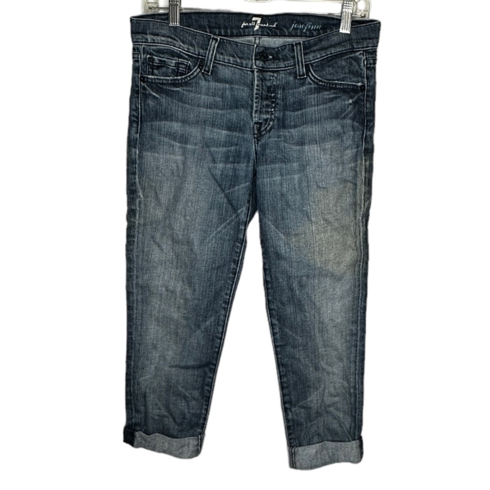 7 For All Mankind Josefina Cropped Cuffed Jeans